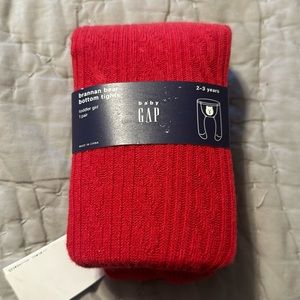 Gap red Brennan bear tights 2-3T nwt